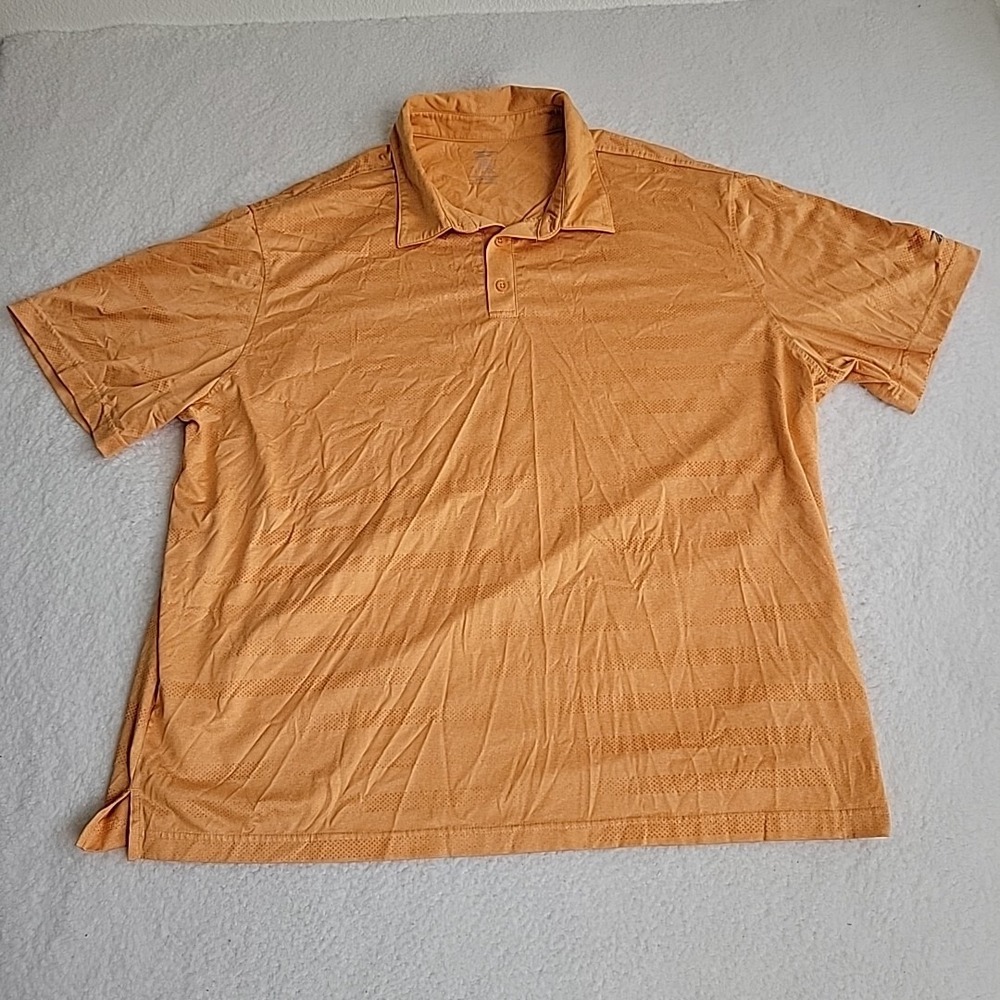 Reebok Golf Polo Shirt Mens 3XL Short Sleeve Performance Speed Wick Orange